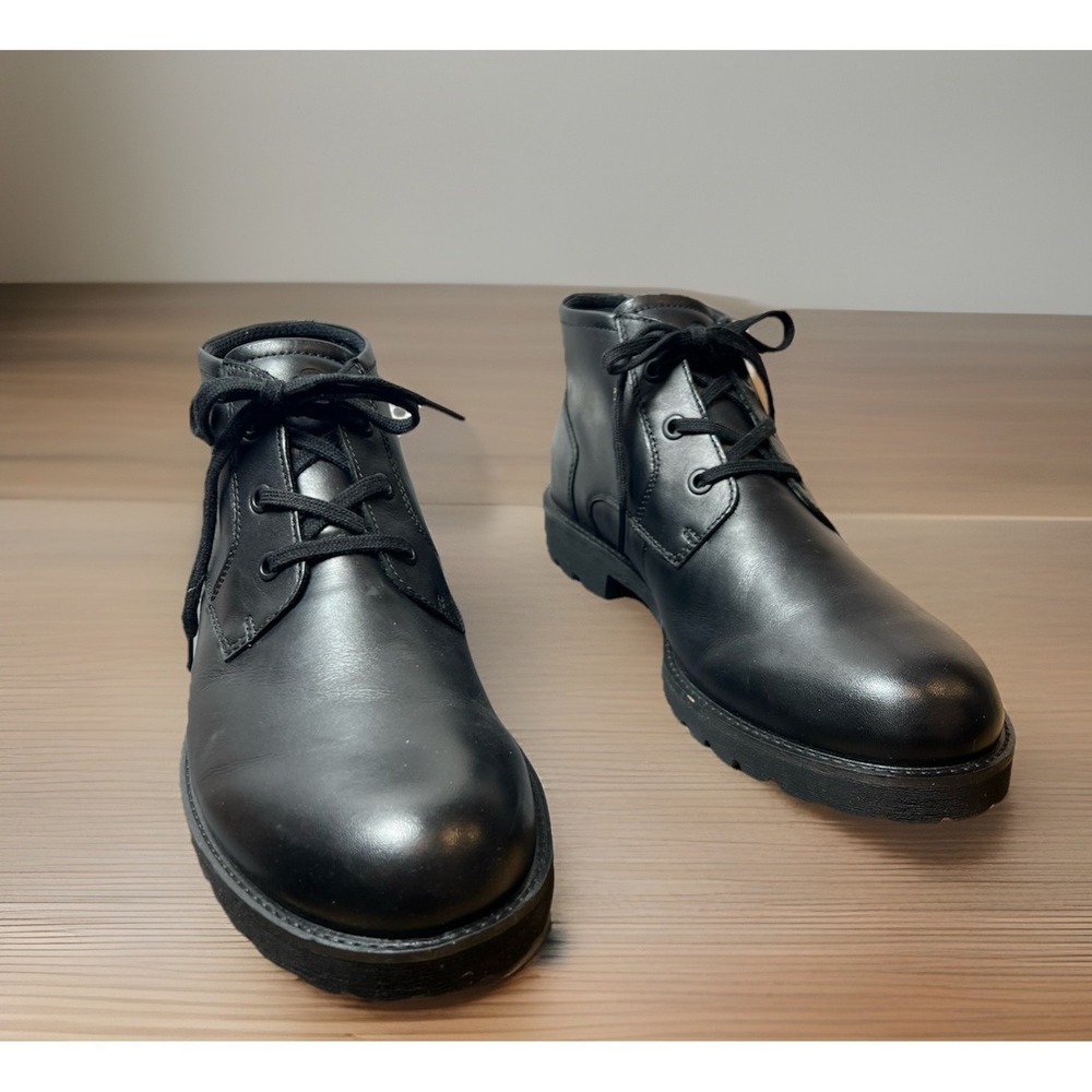 ECCO Jamestown Hydromax Leather Boots Black Men's 12–12.5 NIB 530304 NEW IN BOX